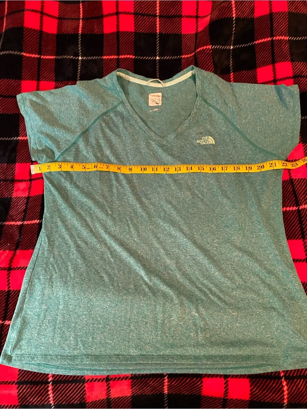 The North Face Teal V-Neck Short Sleeve Tee - Picture 7 of 11